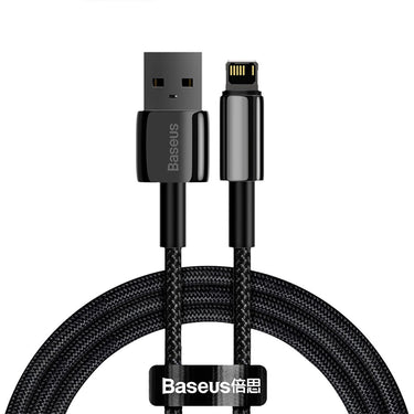 Baseus Tungsten Gold Fast Charging Data Cable USB-A to Lightning 2m - Black